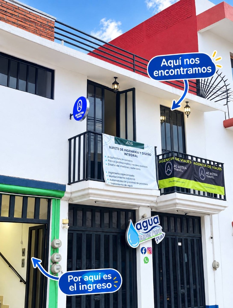 Fachada e ingreso de oficina Ad Astra Travel Zacatlán