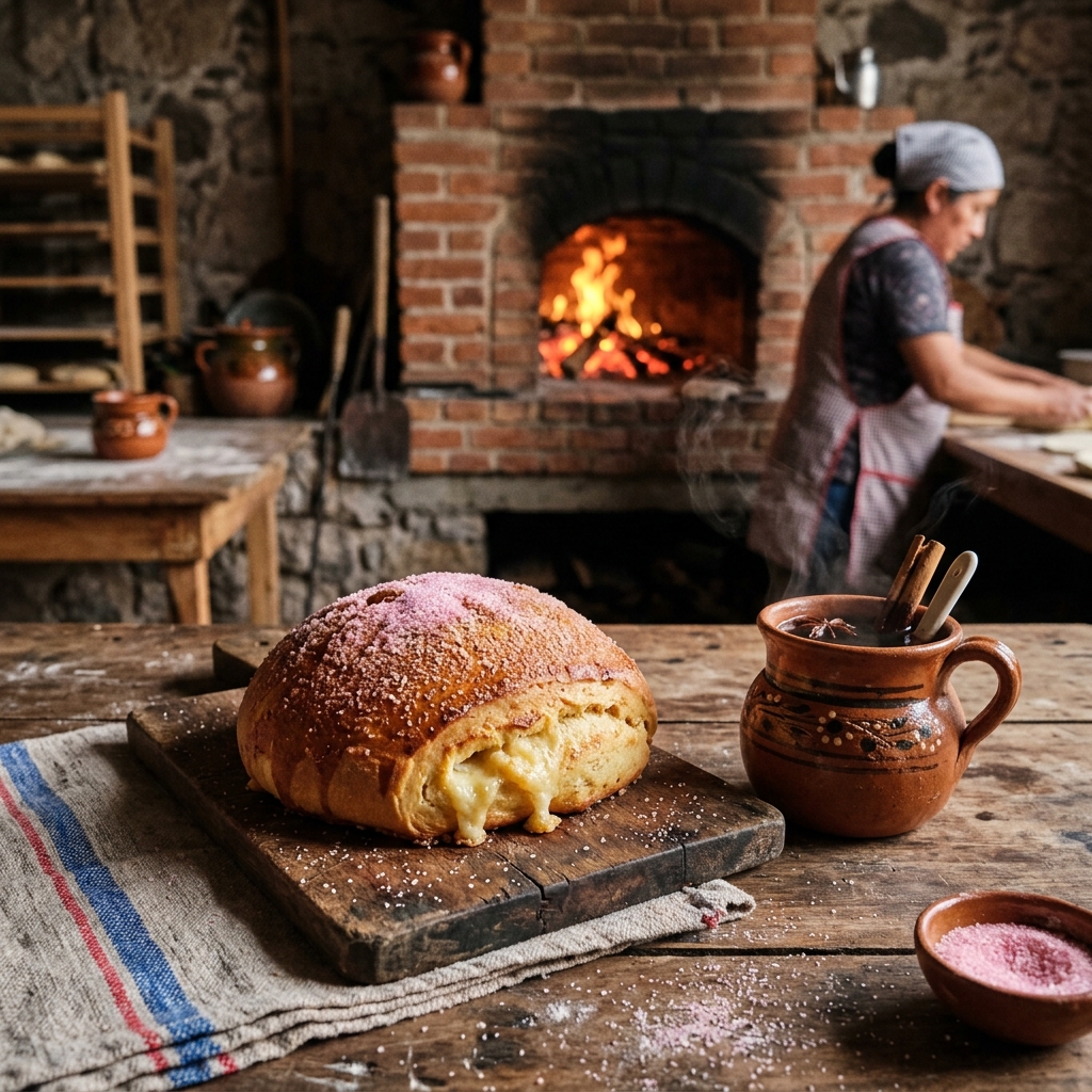 Pan de Queso en Horno de Leña